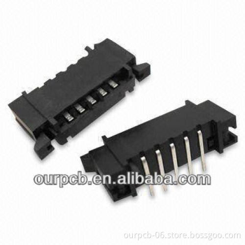2.54mm Dip 90ZIF FPC Connector with 20 Durable Cycles and Glass Reinforced Thermoplastic Insulator